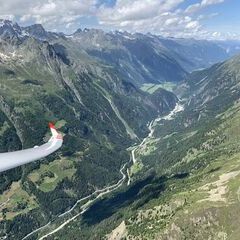 Flugwegposition um 11:40:26: Aufgenommen in der Nähe von Gemeinde Sölden, Österreich in 2675 Meter